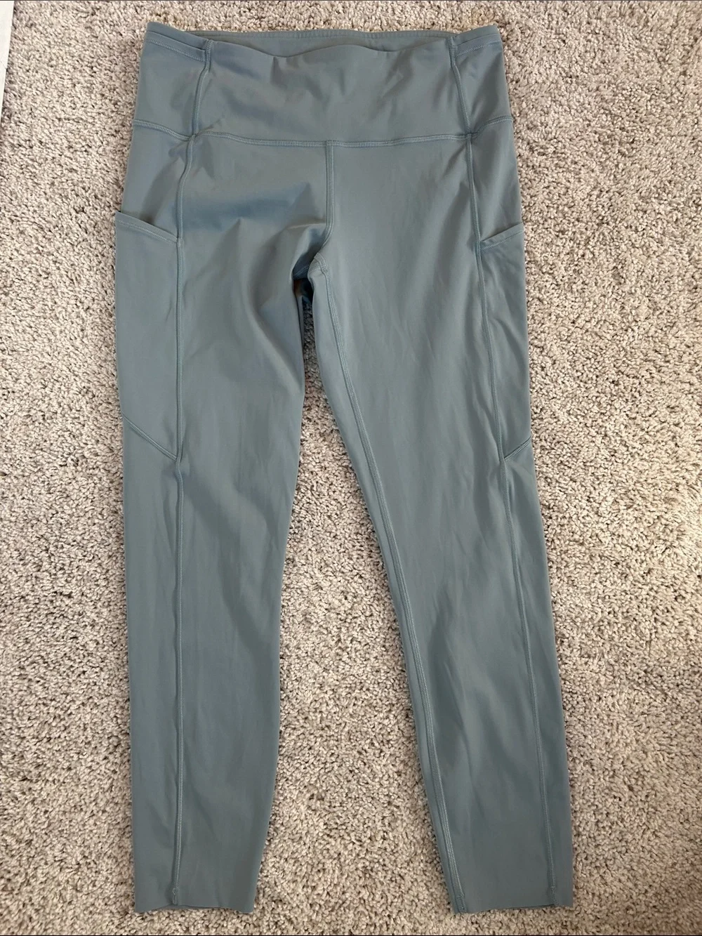 Lululemon Fast and Free Tight II muted slate-blue high-rise leggings Size 10